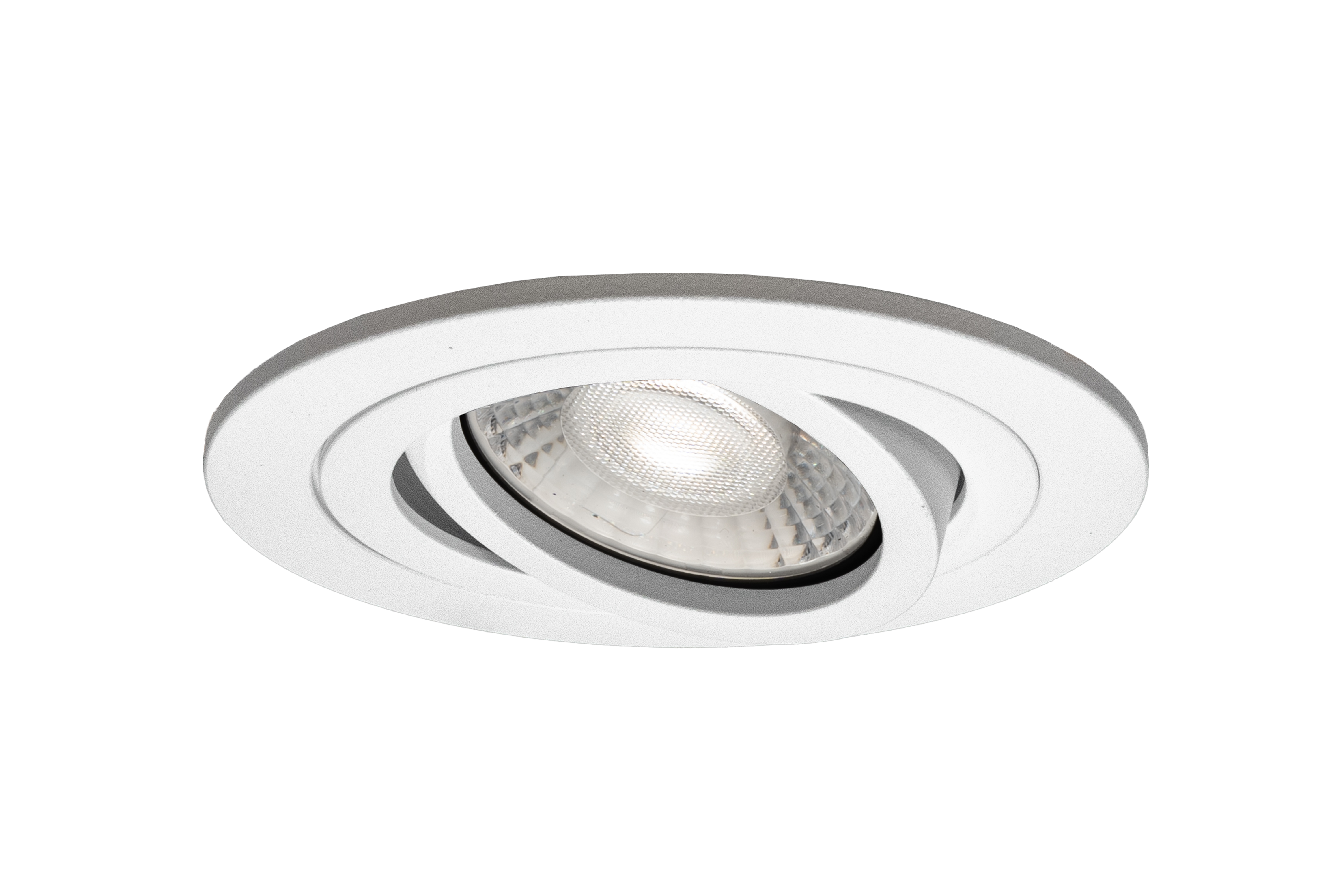 LED GU10 inbouwspot Armatuur Ø92xH23mm, boorgat Ø 80mm, IP20, Rond, Kantelbaar 30°, Wit