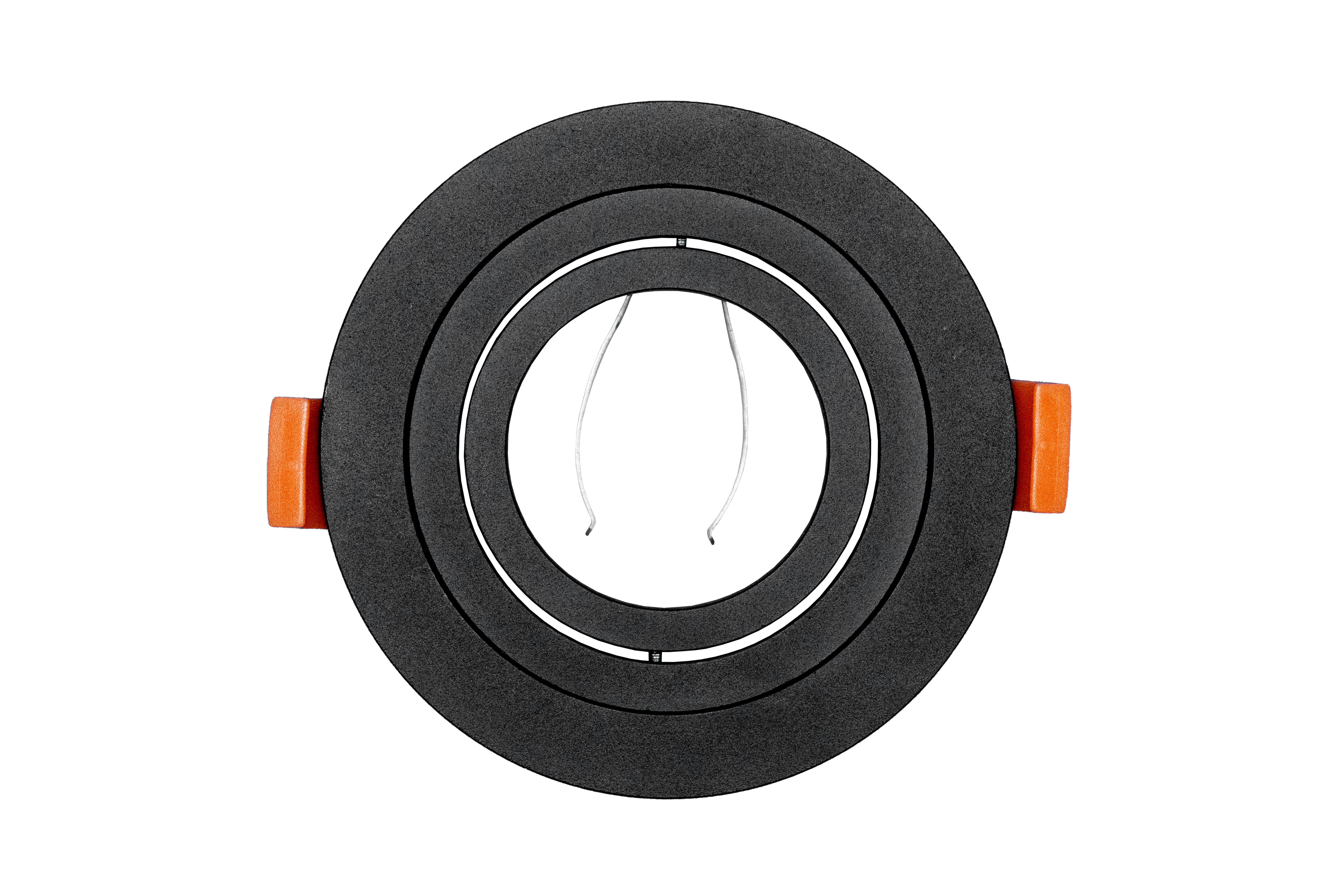 LED GU10 inbouwspot Armatuur Ø82xH22mm, boorgat Ø70mm, IP20, Rond, Kantelbaar 30°, Zwart