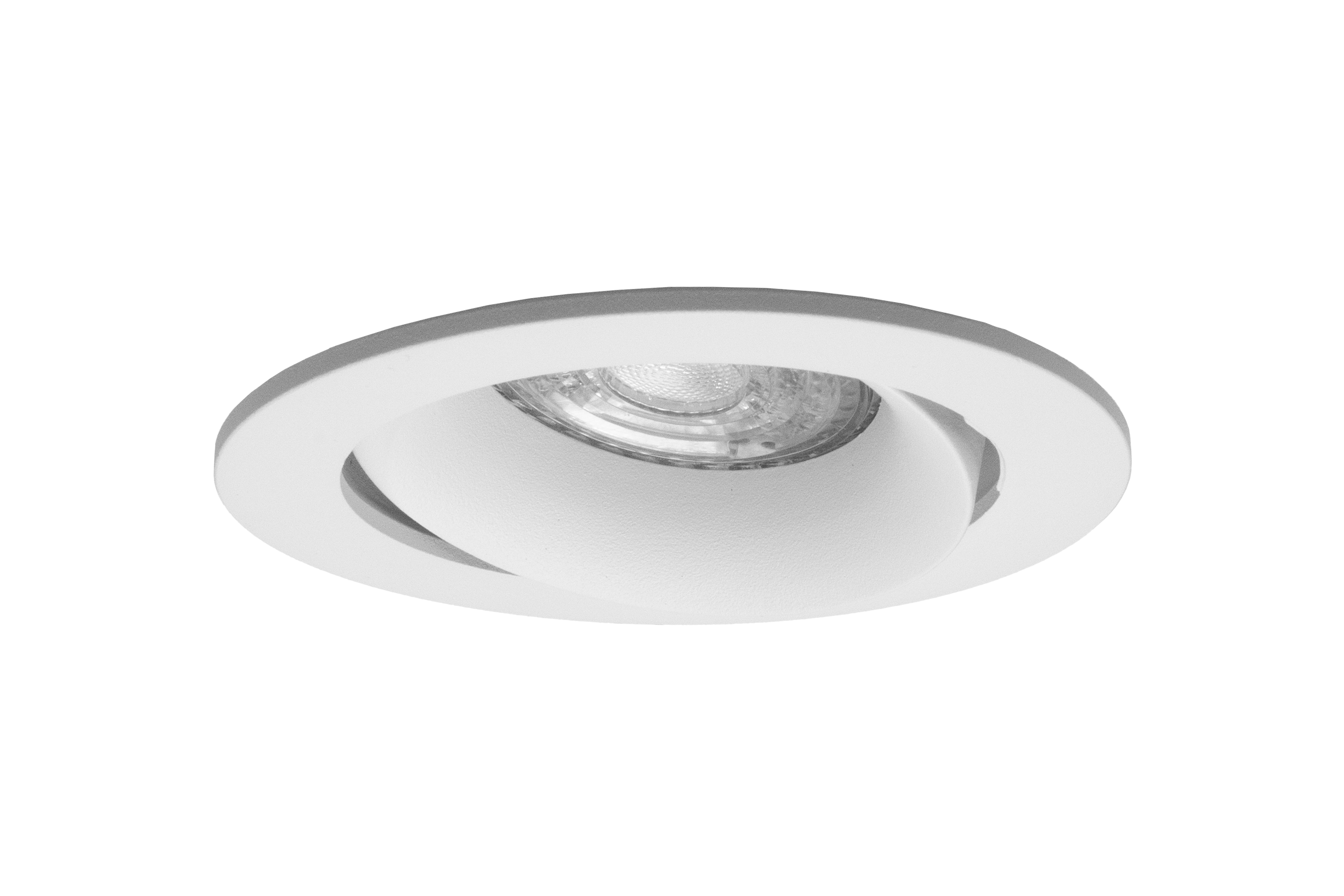 Led inbouwspot Armatuur Ø85xH22mm, boorgat Ø70mm, IP20, Rond, Kantelbaar 30°, Wit