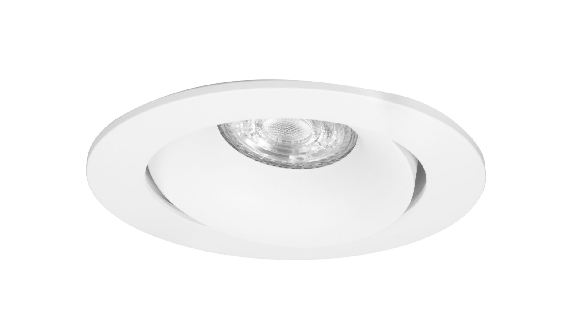 Led inbouwspot Armatuur  Ø109xH22mm, boorgat Ø 90mm, IP20, Rond, Kantelbaar 30° Wit