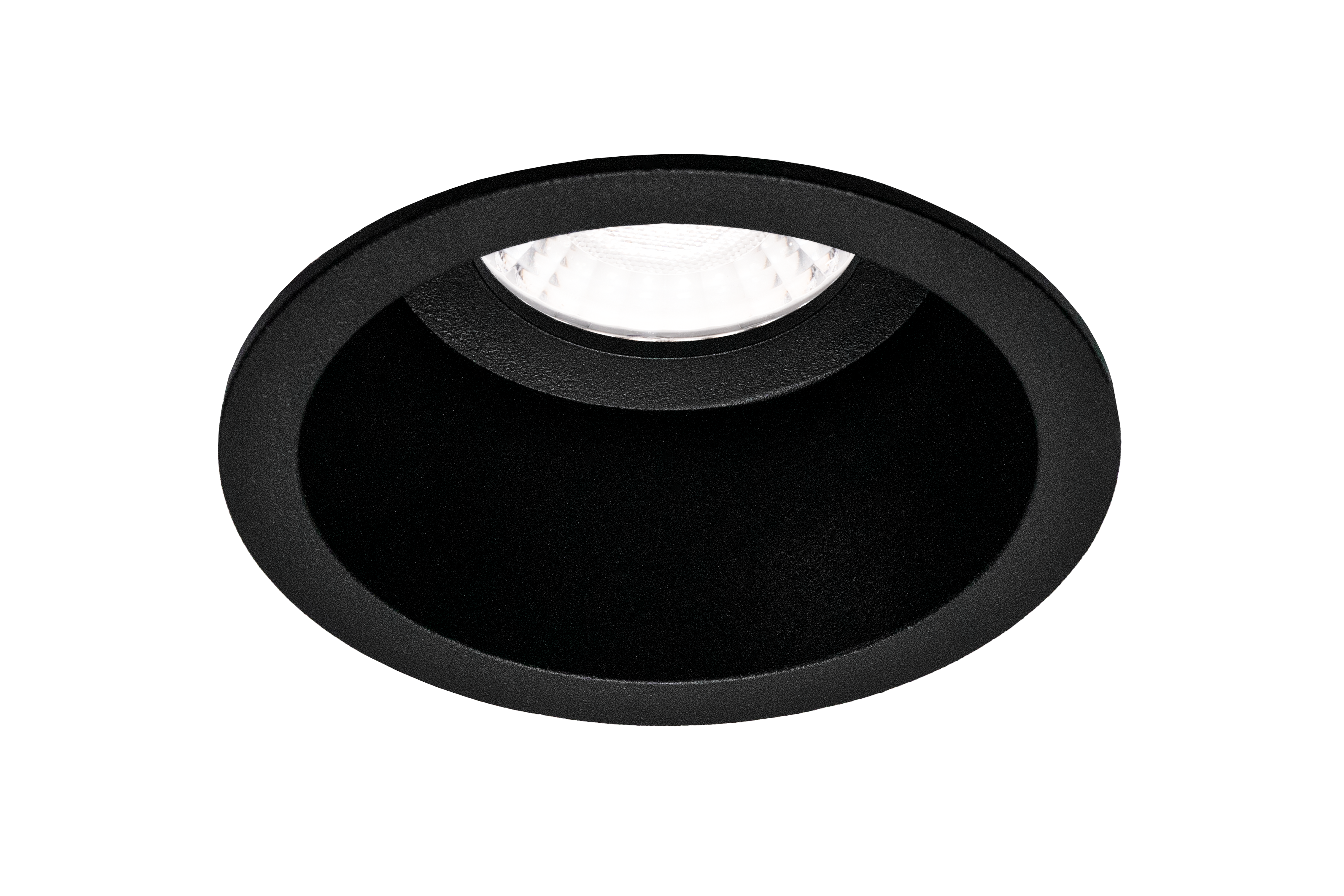 Led inbouwspot Armatuur Ø85xH50mm, boorgat Ø75mm, IP20, Rond, Mat Zwart