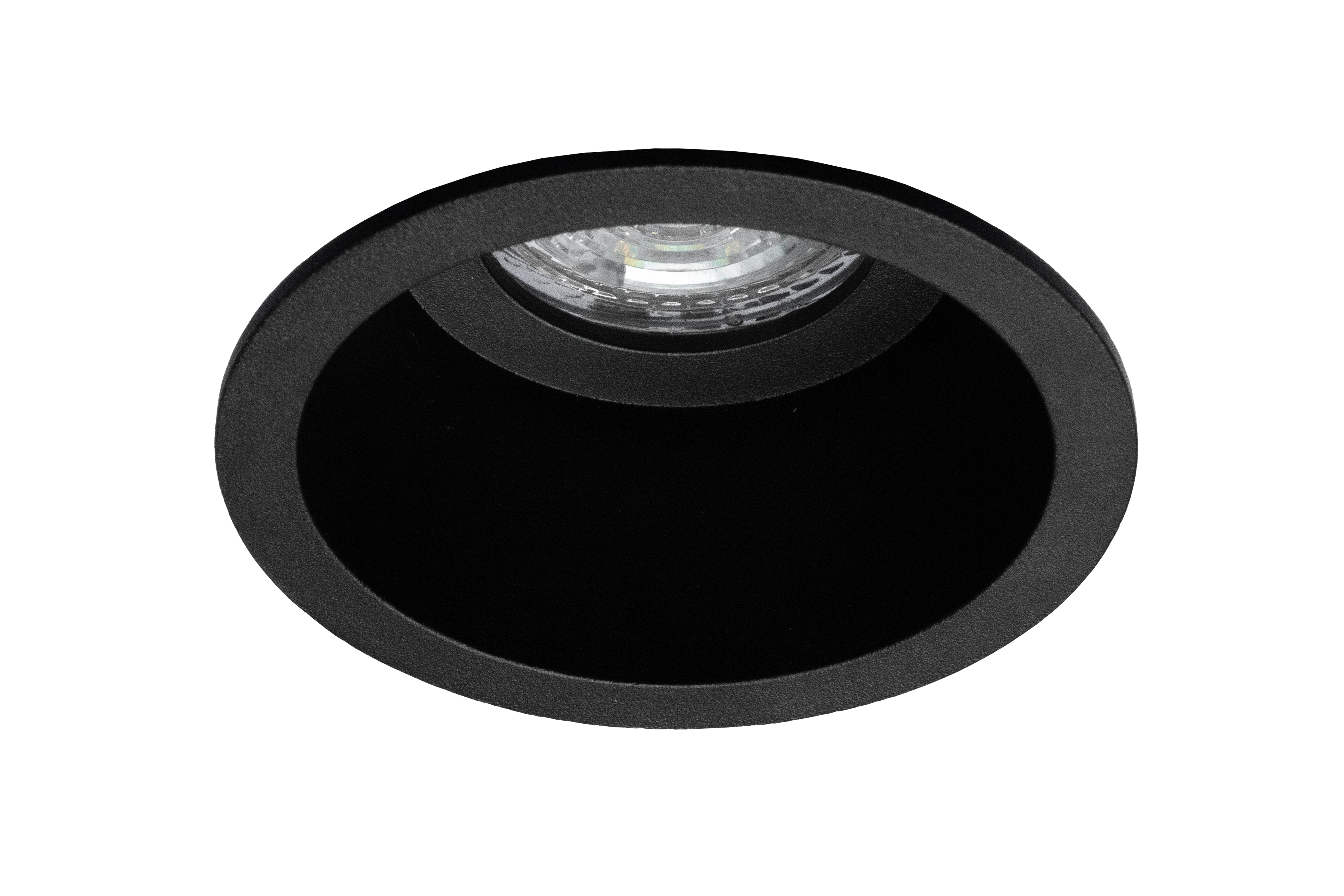 Led inbouwspot Armatuur Ø85xH50mm, boorgat Ø75mm, IP54, Rond,Mat Zwart