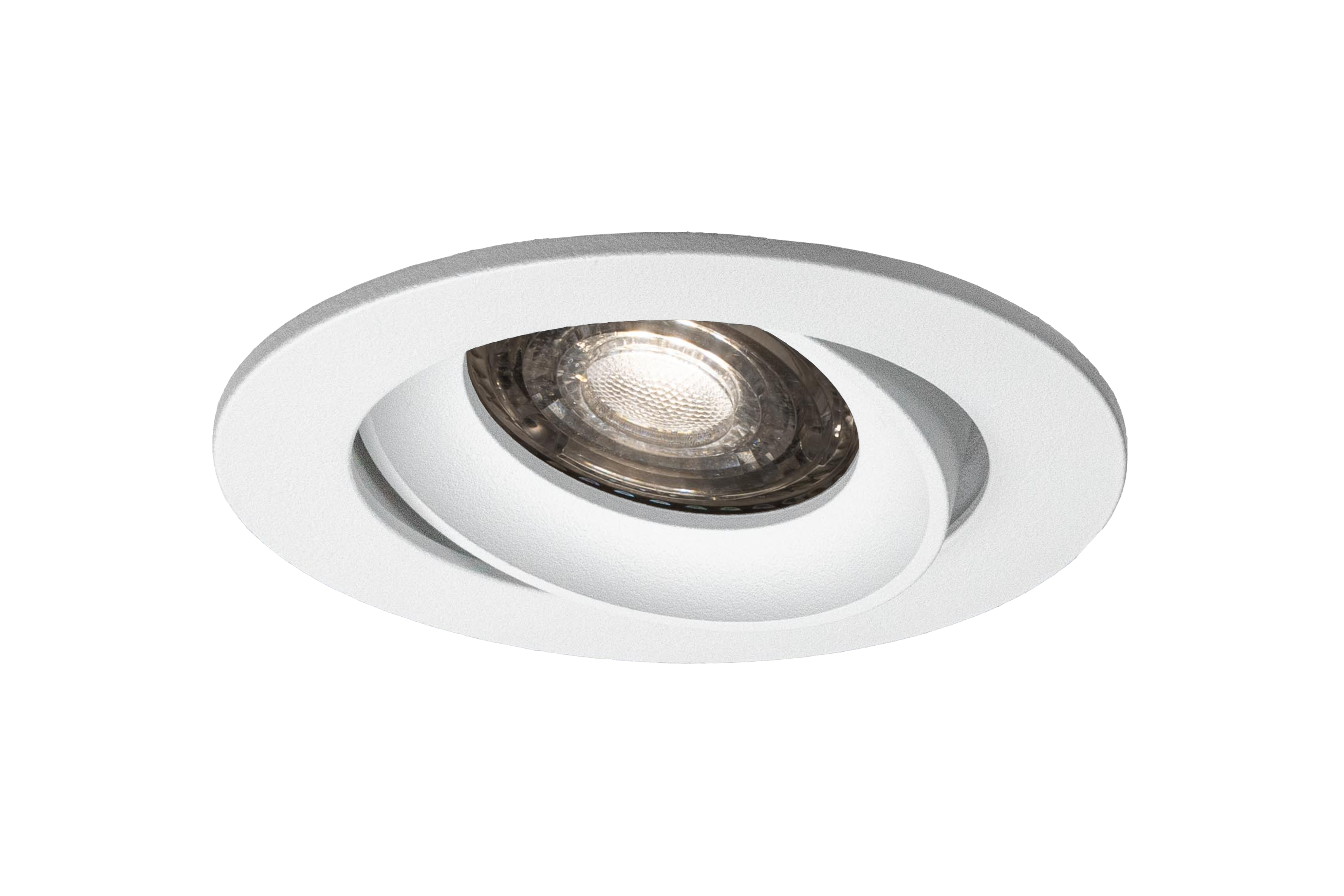 LED Inbouwspot Armatuur GU10, Ø81xH24mm, boorgat Ø70mm, IP20 Rond, Kantelbaar, Wit