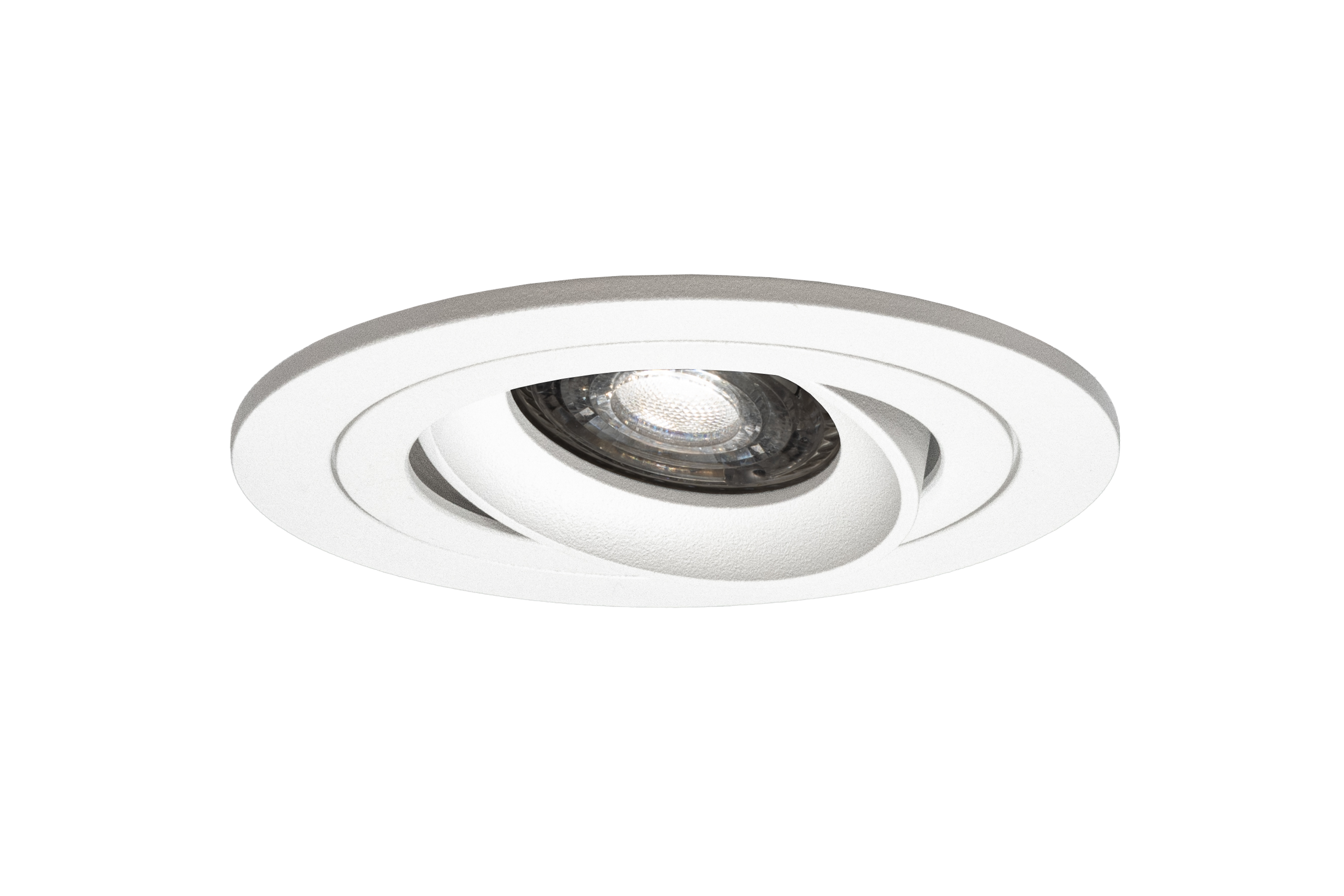 Led inbouwspot Armatuur Ø92xH23mm, boorgat Ø80mm, IP20 Rond, Kantelbaar, Wit