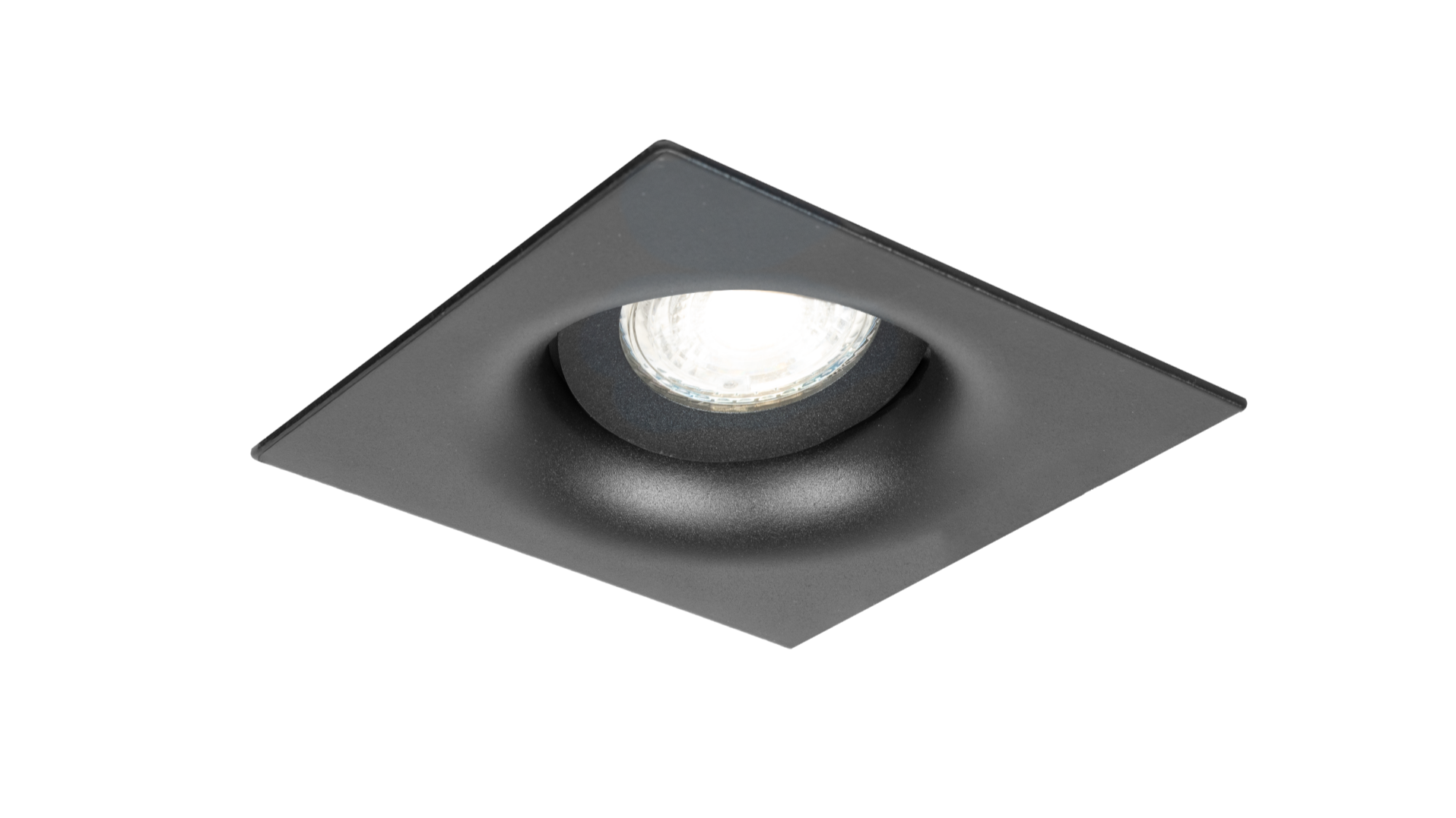 Led inbouwspot Armatuur Ø110,H40mm, boorgat Ø92-95mm, IP20, Vierkant, Zwart