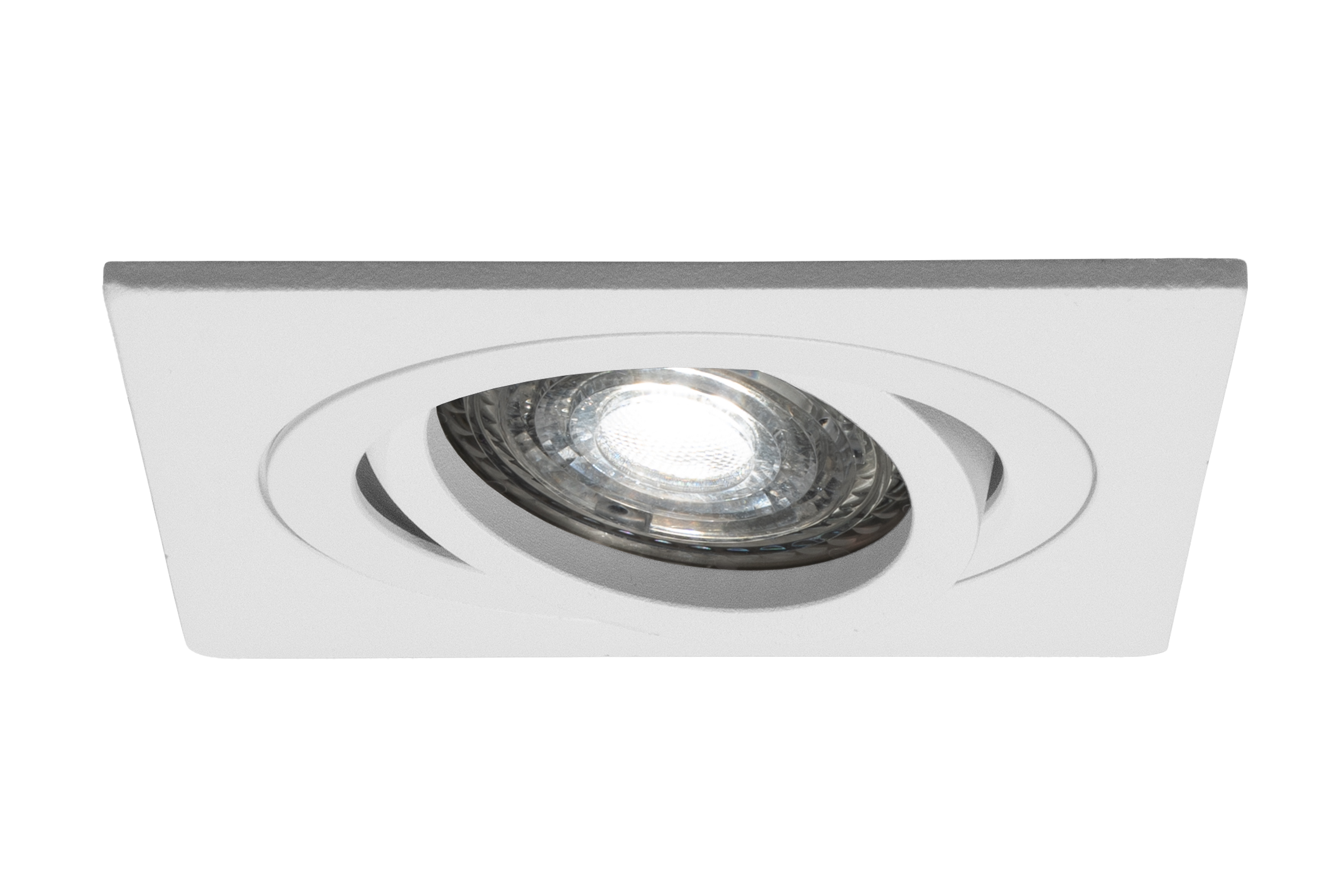 Led inbouwspot Armatuur Ø92x92xH23mm, boorgat Ø80mm, IP20 Vierkant, Kantelbaar, Wit